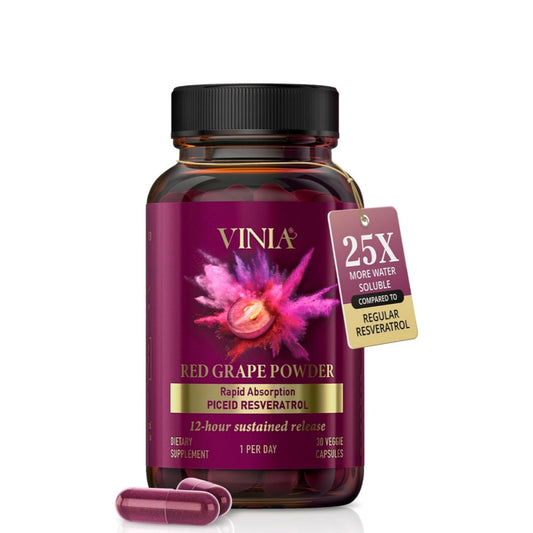 VINIA Red Grape Cell Supplement, 90 Capsules